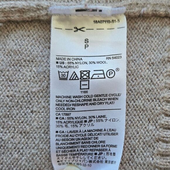 Banana Republic Womens Small Beige Open-Front Cardigan Sweater Wool Blend - Picture 7 of 7